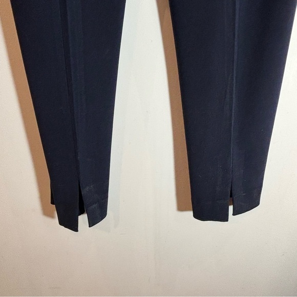 JOSEPH RIBKOFF Sz 16 Pull On Navy Front Seam Back Slit Classic Jersey Knit Pants - Picture 8 of 8
